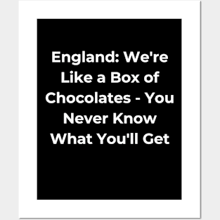 Euro 2024 - England: We're Like a Box of Chocolates - You Never Know What You'll Get. Posters and Art